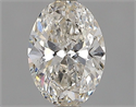 Natural Diamond 0.50 Carats, Oval with  Cut, I Color, I1 Clarity and Certified by GIA