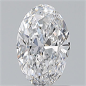 Natural Diamond 0.60 Carats, Oval with  Cut, D Color, VVS2 Clarity and Certified by GIA