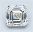 Natural Diamond 2.01 Carats, Asscher with  Cut, J Color, VS2 Clarity and Certified by GIA