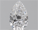 Natural Diamond 0.55 Carats, Pear with  Cut, D Color, VVS1 Clarity and Certified by GIA