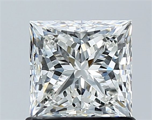 Picture of Natural Diamond 1.01 Carats, Princess with  Cut, H Color, VS1 Clarity and Certified by GIA