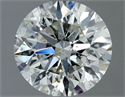 Natural Diamond 1.01 Carats, Round with Very Good Cut, H Color, I1 Clarity and Certified by IGI