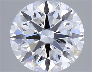 Picture of Lab Grown Diamond 2.50 Carats, Round with Ideal Cut, D Color, VVS2 Clarity and Certified by IGI