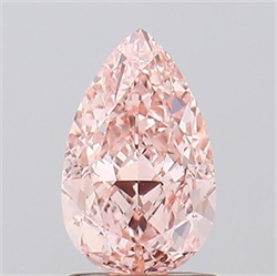 Picture of Lab Grown Diamond 1.56 Carats, Pear with  Cut, Fancy Vivid Pink Color, VVS2 Clarity and Certified by IGI