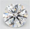 Lab Grown Diamond 2.47 Carats, Round with Ideal Cut, D Color, IF Clarity and Certified by IGI