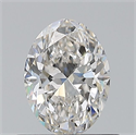 Natural Diamond 0.60 Carats, Oval with  Cut, H Color, VVS2 Clarity and Certified by GIA