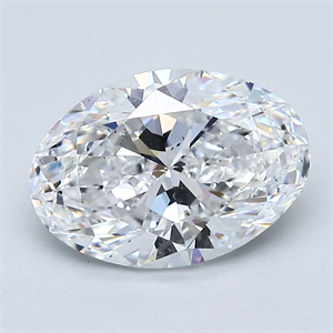 Picture of Natural Diamond 2.52 Carats, Oval with  Cut, D Color, SI1 Clarity and Certified by GIA