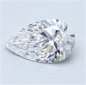 Natural Diamond 3.09 Carats, Pear with  Cut, D Color, IF Clarity and Certified by GIA