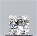 Natural Diamond 0.50 Carats, Princess with  Cut, J Color, VVS2 Clarity and Certified by GIA