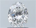 Natural Diamond 0.70 Carats, Oval with  Cut, E Color, VVS2 Clarity and Certified by GIA