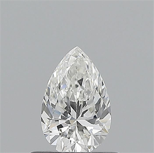 Picture of Natural Diamond 0.51 Carats, Pear with  Cut, F Color, VVS2 Clarity and Certified by GIA