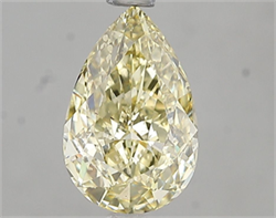 Picture of Lab Grown Diamond 2.01 Carats, Pear with  Cut, Fancy Yellow Color, VS2 Clarity and Certified by IGI