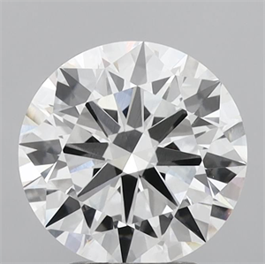 Picture of Lab Grown Diamond 3.07 Carats, Round with Excellent Cut, E Color, VVS2 Clarity and Certified by IGI