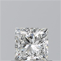 Natural Diamond 0.70 Carats, Princess with  Cut, I Color, VVS2 Clarity and Certified by GIA