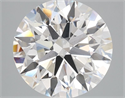 Lab Grown Diamond 2.58 Carats, Round with Ideal Cut, D Color, VS1 Clarity and Certified by IGI