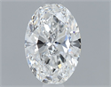 Natural Diamond 0.50 Carats, Oval with  Cut, D Color, VS1 Clarity and Certified by GIA