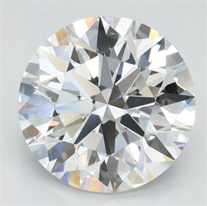 Picture of Lab Grown Diamond 2.39 Carats, Round with Ideal Cut, D Color, IF Clarity and Certified by IGI