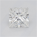 Natural Diamond 0.70 Carats, Princess with  Cut, F Color, VS2 Clarity and Certified by GIA