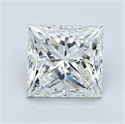 Natural Diamond 1.30 Carats, Princess with  Cut, I Color, VS1 Clarity and Certified by GIA