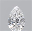 Natural Diamond 0.57 Carats, Pear with  Cut, E Color, VVS2 Clarity and Certified by GIA