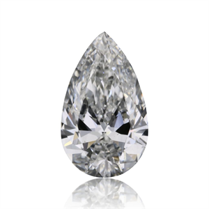 Picture of Natural Diamond 0.61 Carats, Pear with  Cut, F Color, SI1 Clarity and Certified by GIA