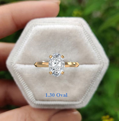 Oval diamond engagement ring mounting