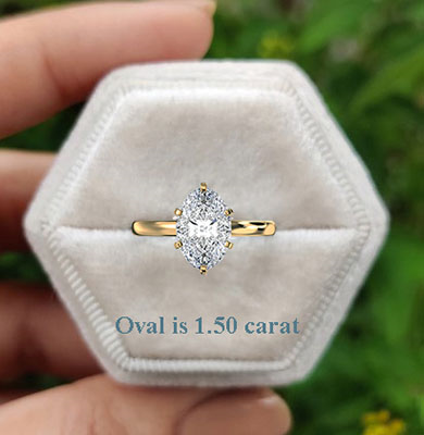 6 prongs Oval diamond engagement ring setting