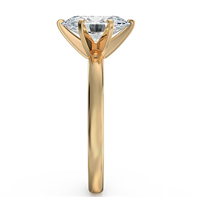 6 prongs Oval diamond engagement ring setting