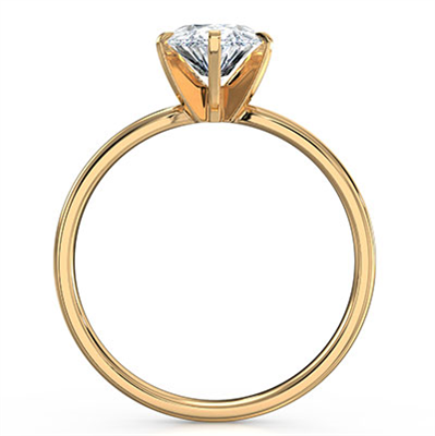 6 prongs Oval diamond engagement ring setting