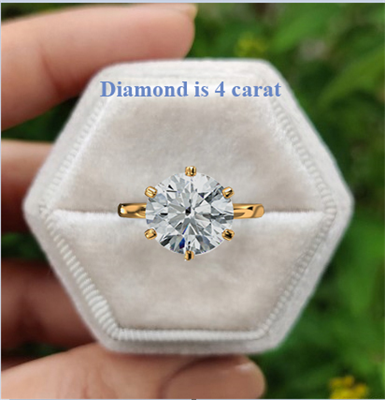 Engagement ring, 2 mm with 6 prongs, for 3 carats up.Novo style head