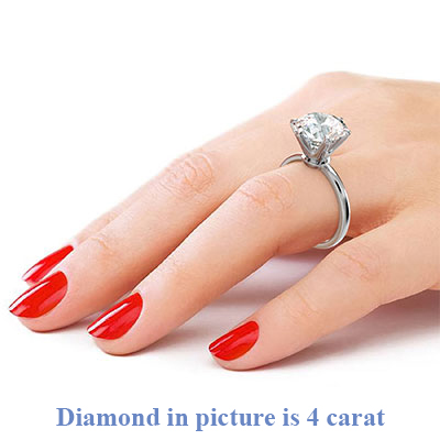 Engagement ring, 2 mm with 6 prongs, for 3 carats up.Novo style head