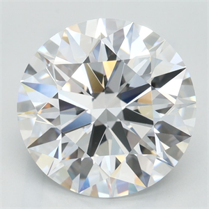 Picture of Lab Grown Diamond 3.64 Carats, Round with Excellent Cut, D Color, FL Clarity and Certified by GIA