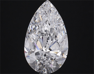 Picture of Natural Diamond 3.01 Carats, Pear with  Cut, D Color, VVS2 Clarity and Certified by GIA
