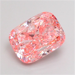 Picture of Lab Grown Diamond 4.45 Carats, CUSHION MODIFIED with  Cut, Fancy Vivid Pink Color, VS1 Clarity and Certified by IGI