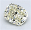 Natural Diamond 2.60 Carats, Cushion with  Cut, N Color, VS2 Clarity and Certified by GIA