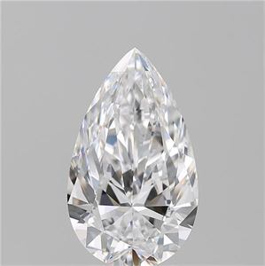 Picture of Natural Diamond 3.21 Carats, Pear with  Cut, D Color, FL Clarity and Certified by GIA