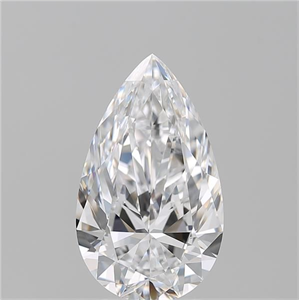 Picture of Natural Diamond 3.21 Carats, Pear with  Cut, D Color, FL Clarity and Certified by GIA