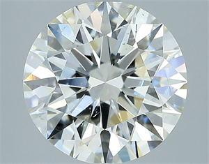 Picture of Natural Diamond 3.07 Carats, Round with Excellent Cut, K Color, SI1 Clarity and Certified by GIA
