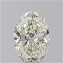Natural Diamond 2.50 Carats, Oval with  Cut, L Color, SI2 Clarity and Certified by GIA