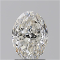 Natural Diamond 1.50 Carats, Oval with  Cut, I Color, SI1 Clarity and Certified by GIA