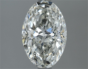 Picture of Natural Diamond 1.61 Carats, Oval with  Cut, H Color, SI2 Clarity and Certified by IGI