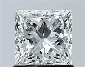 Picture of Natural Diamond 1.01 Carats, Princess with  Cut, H Color, VS2 Clarity and Certified by GIA