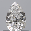 Natural Diamond 0.42 Carats, Pear with  Cut, D Color, VVS1 Clarity and Certified by GIA