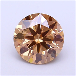 Picture of Lab Grown Diamond 2.28 Carats, Round with Ideal Cut, Fancy Brown Color, VVS2 Clarity and Certified by IGI