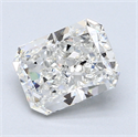1.52 Carats, Radiant Diamond with  Cut, G Color, VVS2 Clarity and Certified by GIA