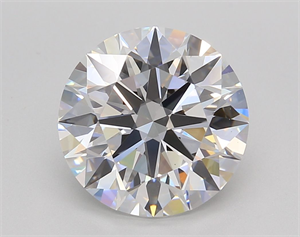 Picture of Lab Grown Diamond 4.03 Carats, Round with Excellent Cut, E Color, VVS2 Clarity and Certified by GIA