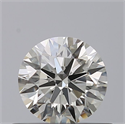 Natural Diamond 0.53 Carats, Round with Excellent Cut, H Color, VVS2 Clarity and Certified by IGI