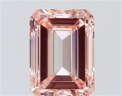 Picture of Lab Grown Diamond 3.01 Carats, Emerald with  Cut, Fancy Intense Pink Color, VS1 Clarity and Certified by IGI