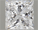 Natural Diamond 0.36 Carats, Princess with  Cut, D Color, SI1 Clarity and Certified by GIA
