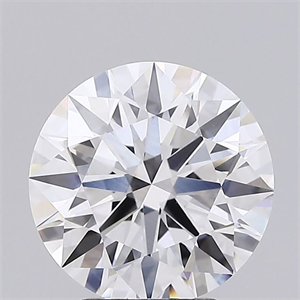 Picture of Lab Grown Diamond 3.26 Carats, Round with Excellent Cut, D Color, VVS2 Clarity and Certified by GIA